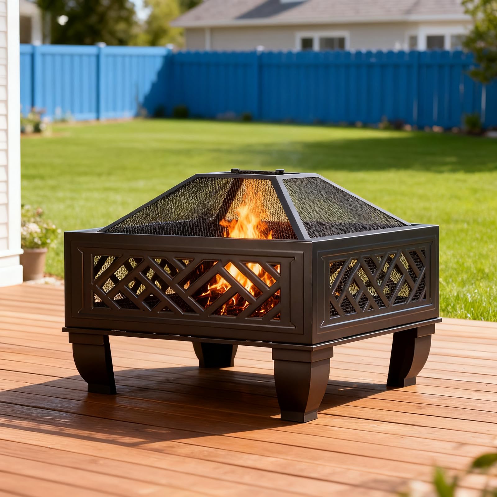 Amazon.com : Breezz Update Version 26 Inch Wood Burning Fire Pit